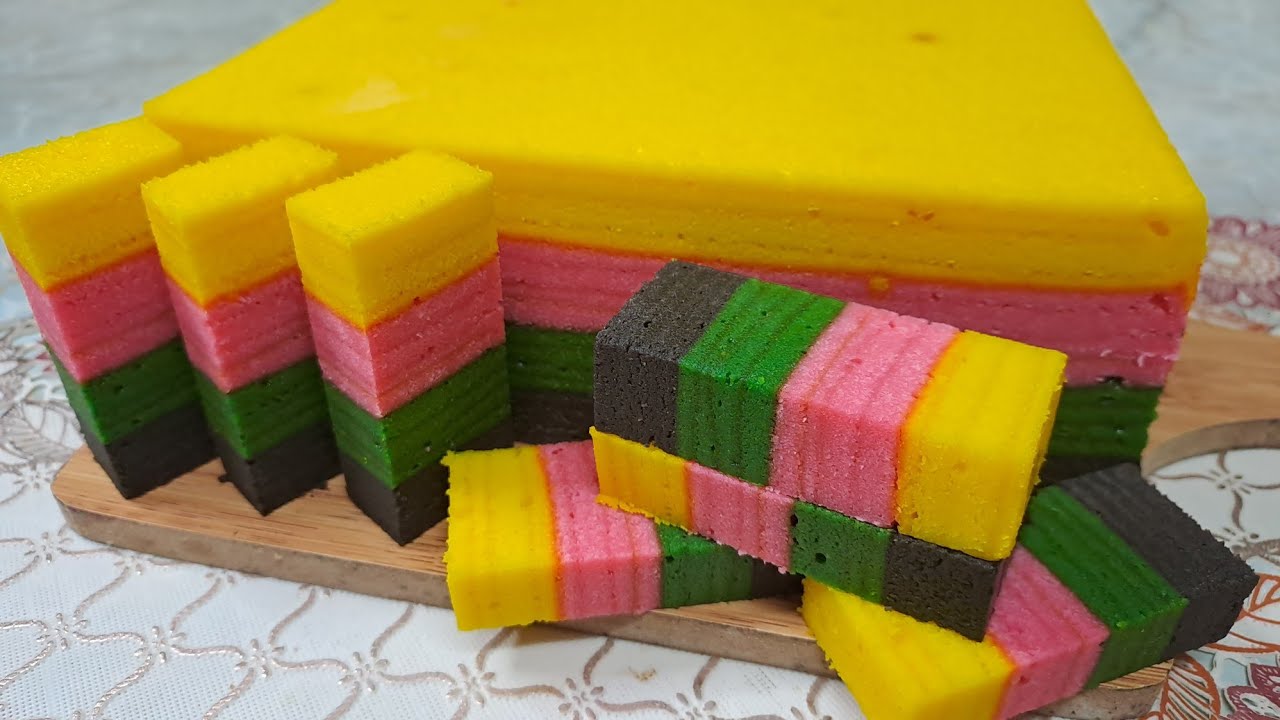 kek lapis jerudong park,perisa pisang,strawberry,horlicks dan milo