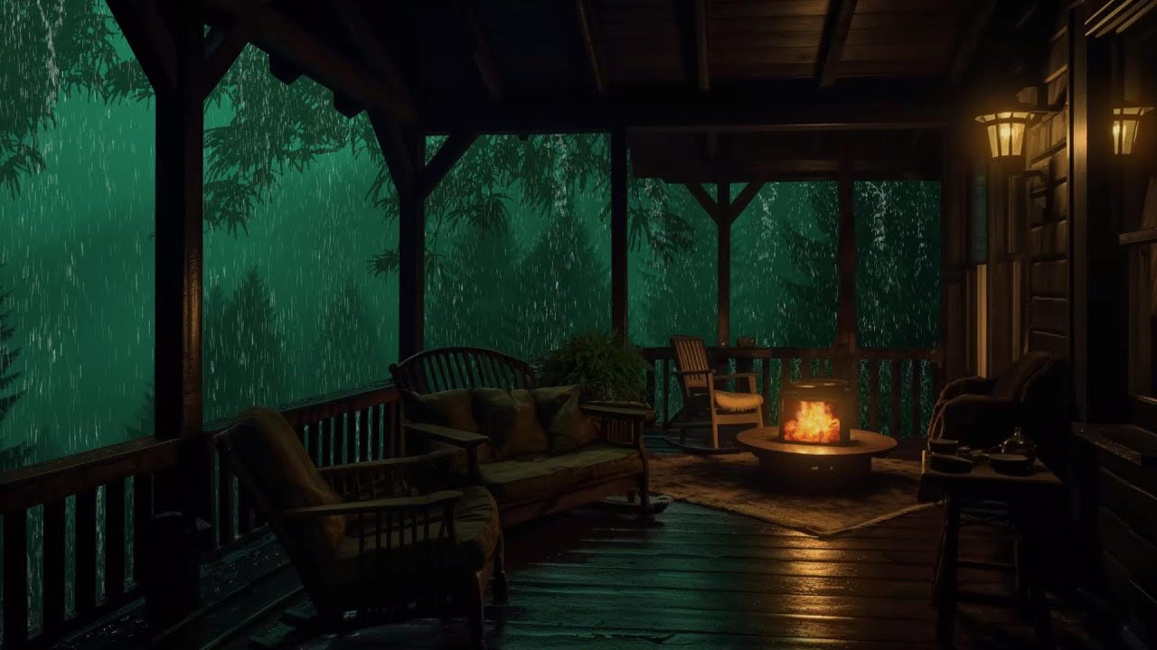 Rain and Thunderstorm at Night – Sleep Instantly with Nature Ambience