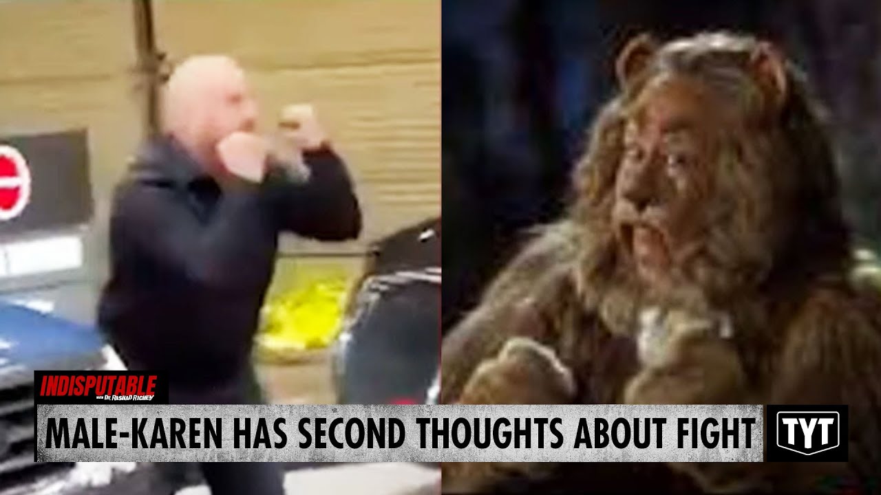 Male-Karen Challenges Man To A Fight But Reconsiders