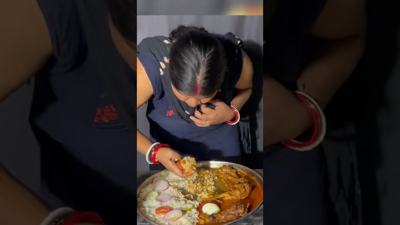 chicken curry rice and egg eating challenge 😋| #challenge #viral #food #mukbang #asmr