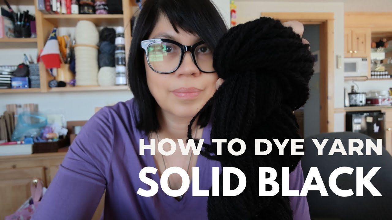 Dyeing Wool Yarn Solid Black