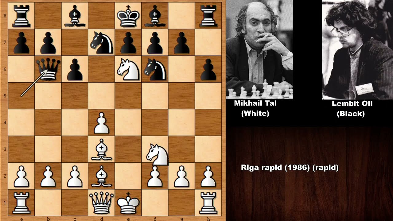 Mikhail Tal vs Lembit Oll - Riga (1986)