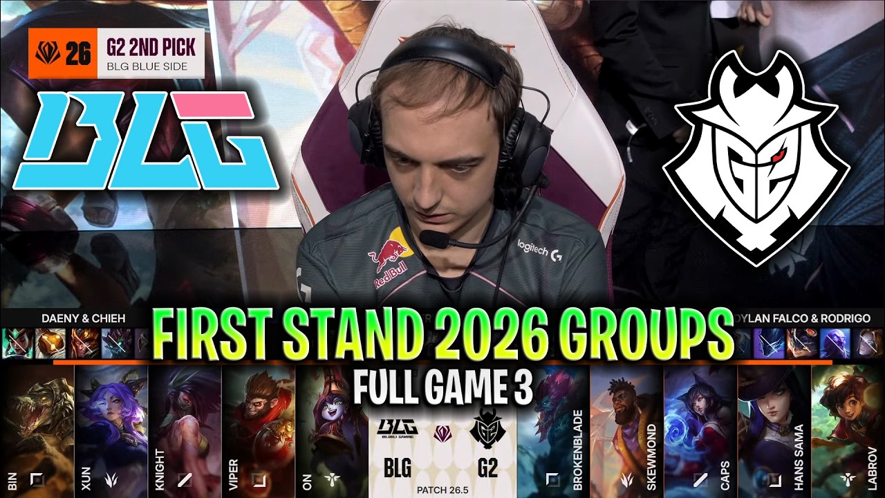 BLG против G2, игра 3, 2026, группы первого тура | Полная запись игры | BLG против G2 ESPORTS G3 ...
