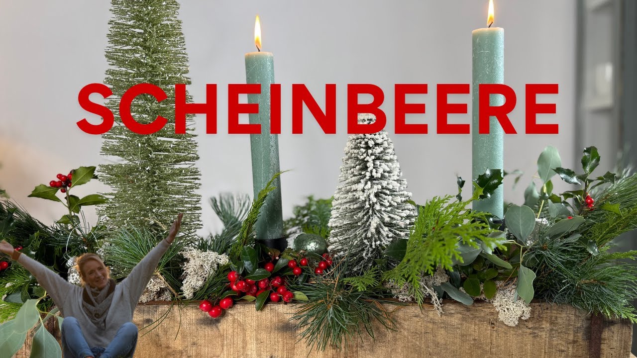 DIY Adventsgesteck mit Tanne, Ilex & der Scheinbeere ❤️ 
