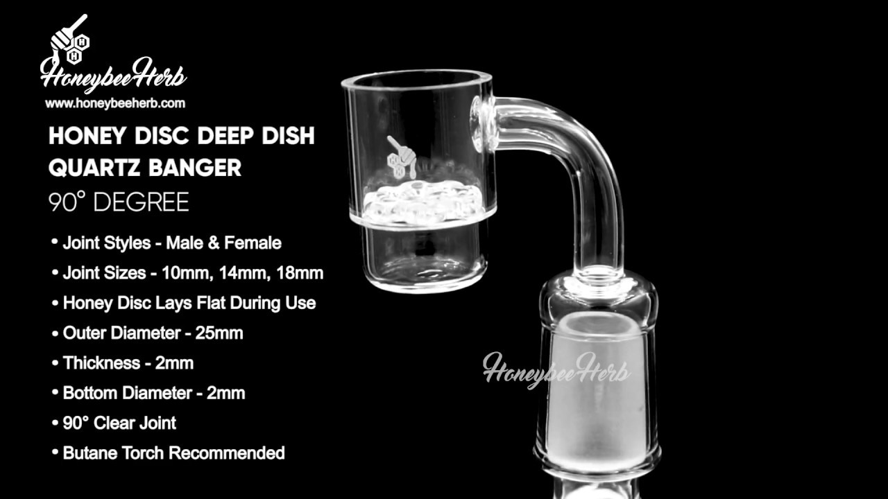 Honey Disc Deep Dish Quartz Banger - 90&deg; Degree