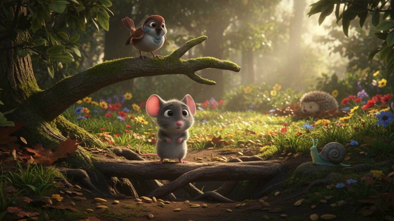 Märchen🐭✨Die kleine Maus und der mutige Schritt🐭✨