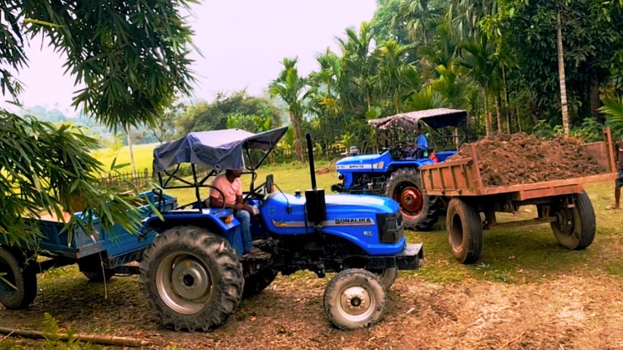 JCB 3DX Sonalika 50 RX and Sonalika 740 Di and Sonalika 47 RX Backhoe Loader Tractor Loading Video