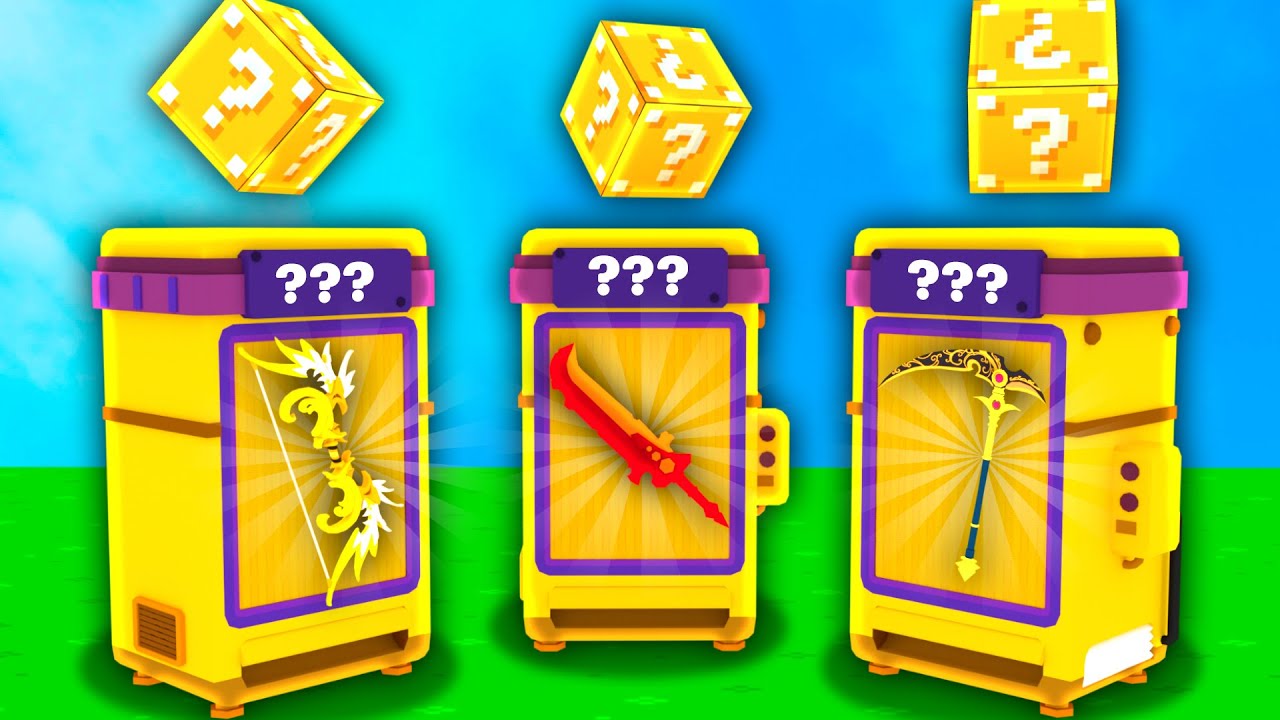 Lucky Blocks Vending Machines in Roblox Bedwars..