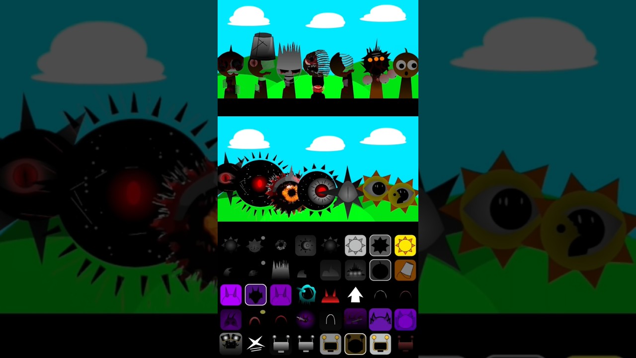 Mr.Sun 🌞 vs 🪣 Brud 1-7 Phase 🚀🔥🎮 #sprunki #sprunkimod #sprunkiincredibox #sprunkimusic #shorts