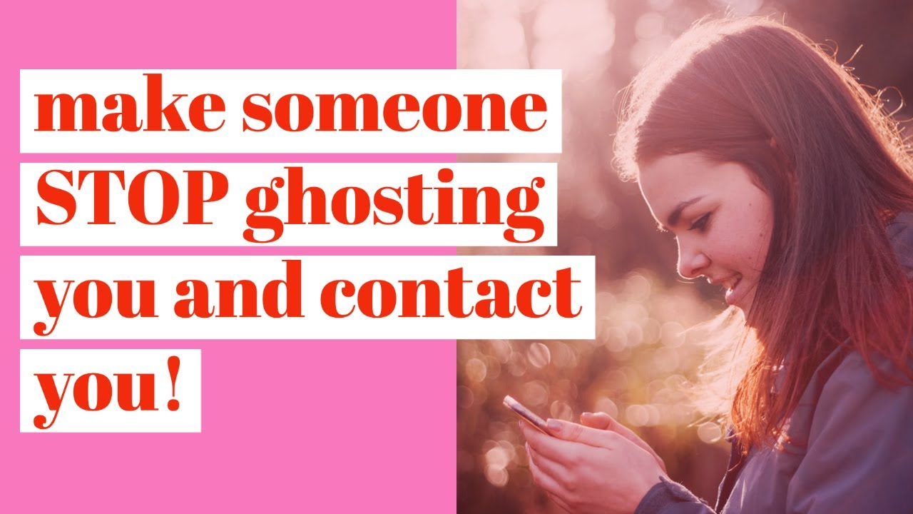Make someone STOP ghosting you and contact you now! Works for anyone and in any situation...