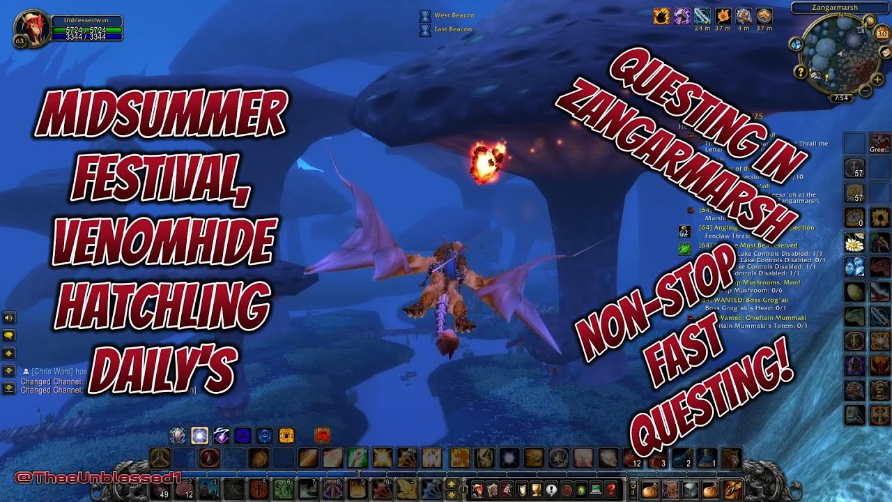 World of Warcraft WOTLK CLASSIC ERA #54 Zangarmarsh Quests, Daily Quests For XP, FAST Questing!