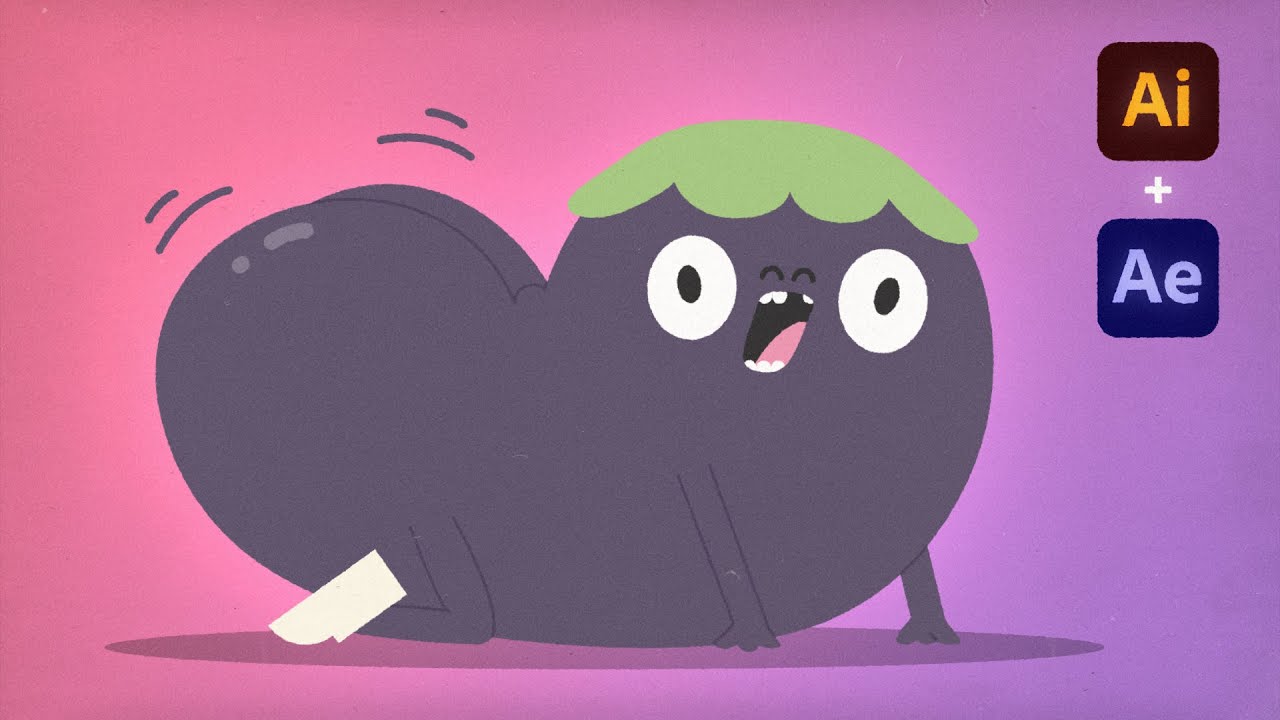 ► Cómo CREAR y ANIMAR un PERSONAJE divertido 🤪 Tutorial PASO a PASO de Illustrator y After Effects