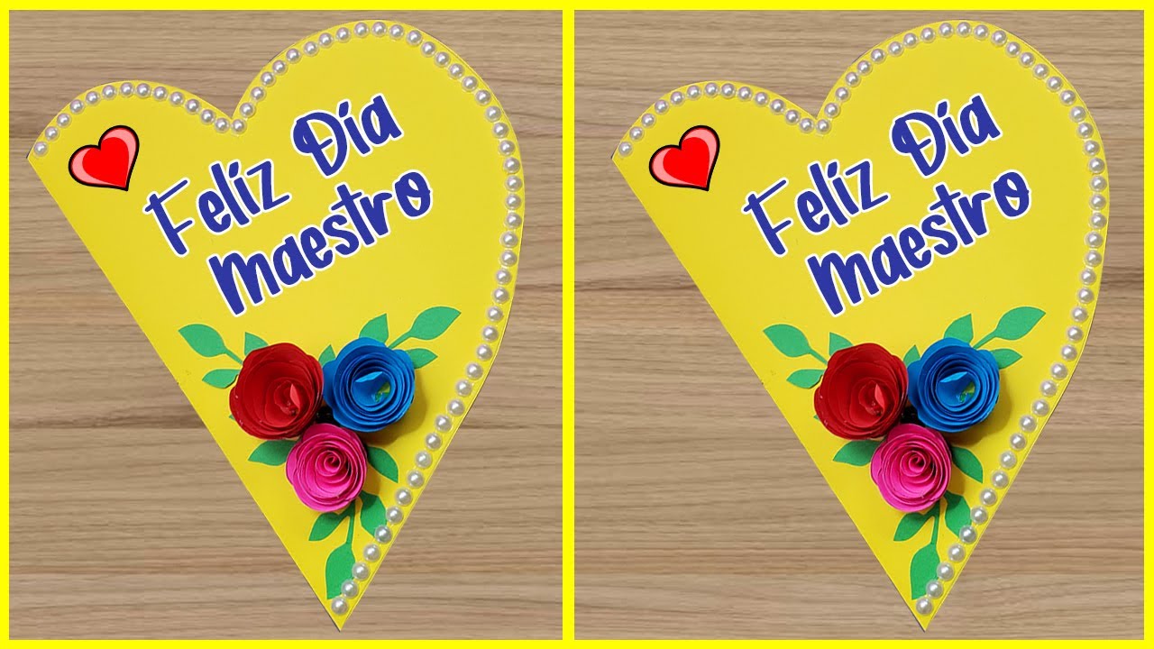 Tarjeta para el día del maestro hecha a mano |Especial 6 de julio Día del Maestro|teacher's day card