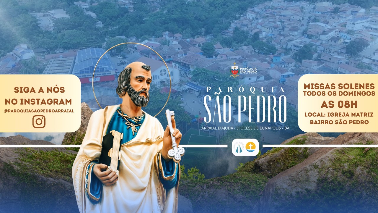Santa Missa com Investidura de Coroinhas e Ministros | Paróquia São Pedro | Ao Vivo