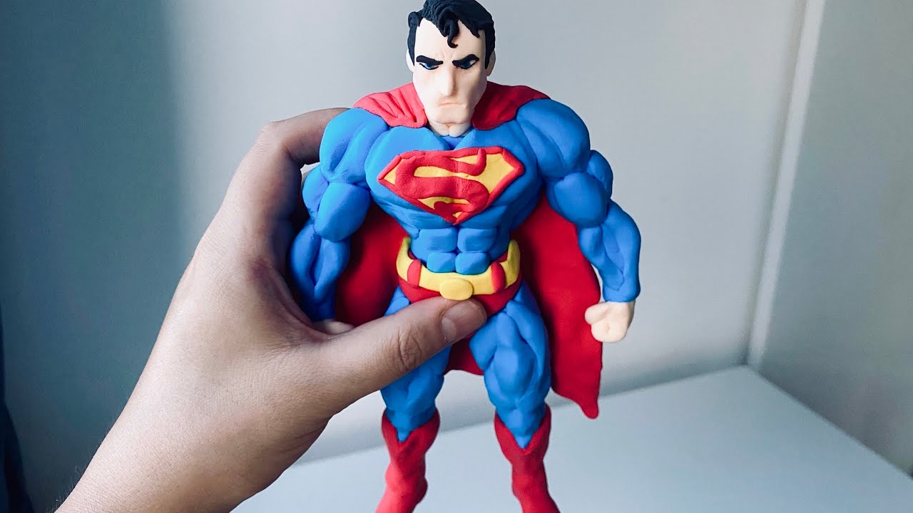 Making Superman with magic play doh