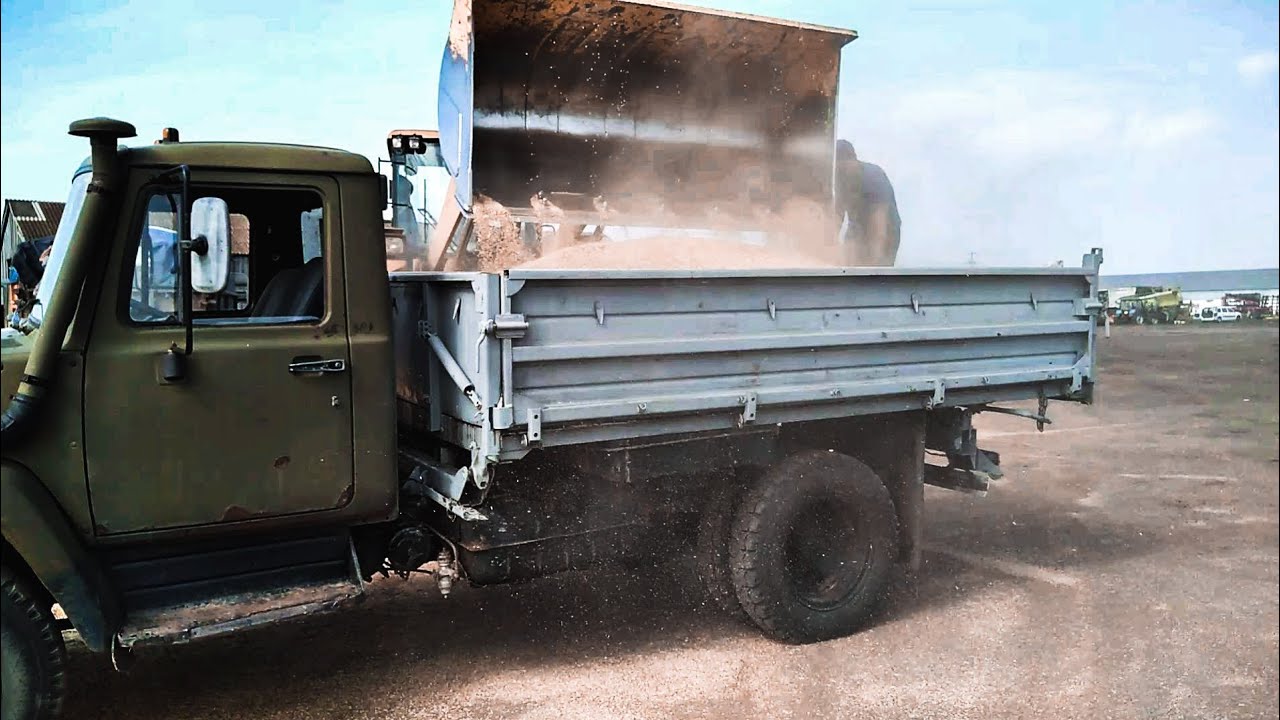 Поехали получать 4 тонны Ячменя на ГАЗ 4509