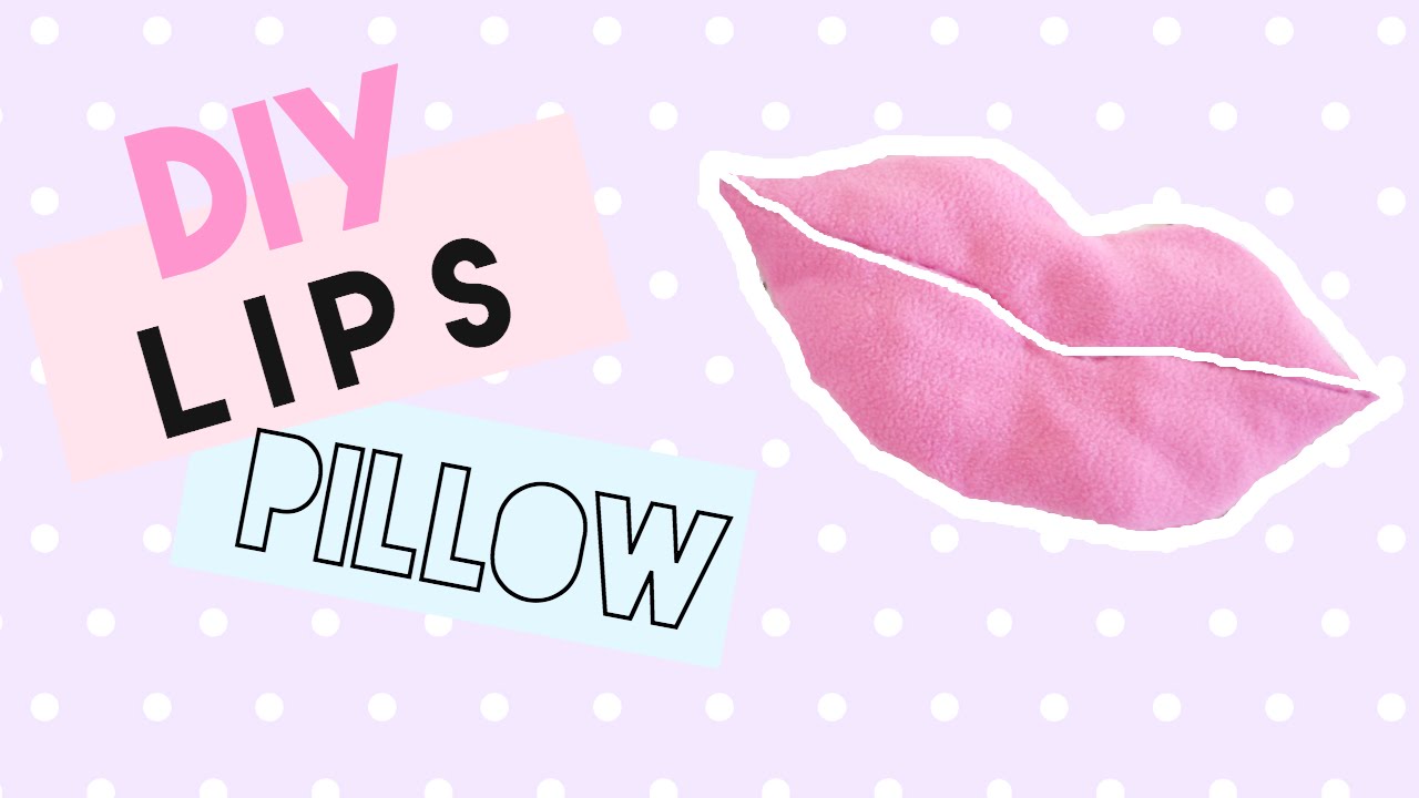 DIY Valentine's Day Room Decor • 💋 Lips Pillow 💋• (No Sew) • heartcindy