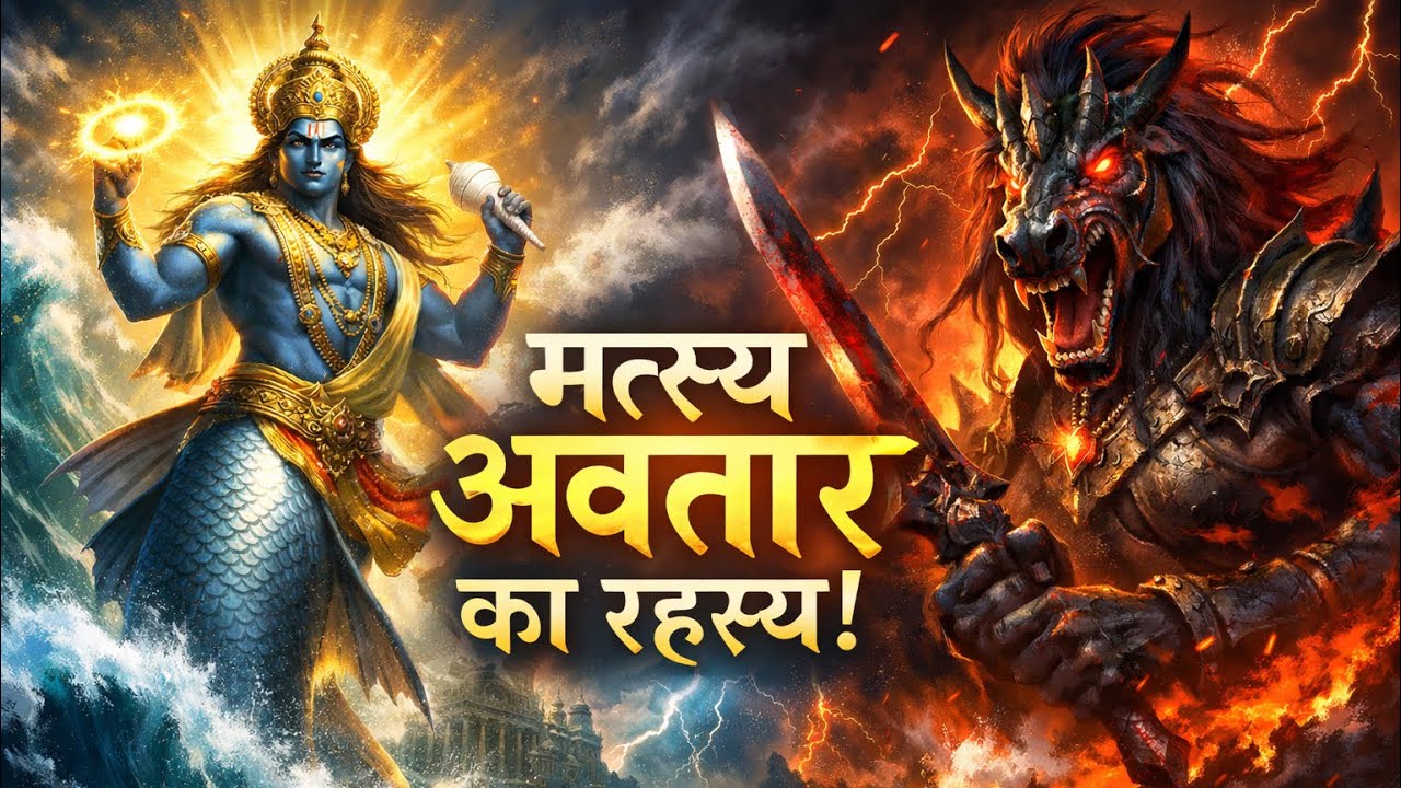 मत्स्य अवतार का रहस्य | जब प्रलय से बची थी मानव सभ्यता | Matsya Avatar Explained #aidocumentary 