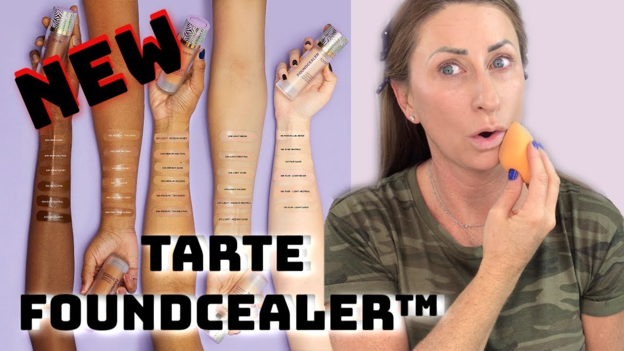 TESTING the NEW Tarte Babassu Foundcealer™ Skincare Foundation SPF 20 Over 40