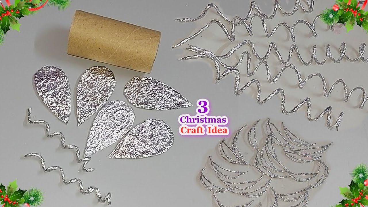 New Economical Christmas decoration idea with Aluminium Foil | DIY 3 Easy Christmas craft idea🎄82