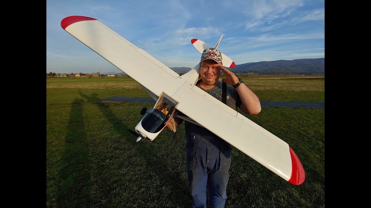 Piper Super Cub ARF Krick 2075mm 6S Maiden flight