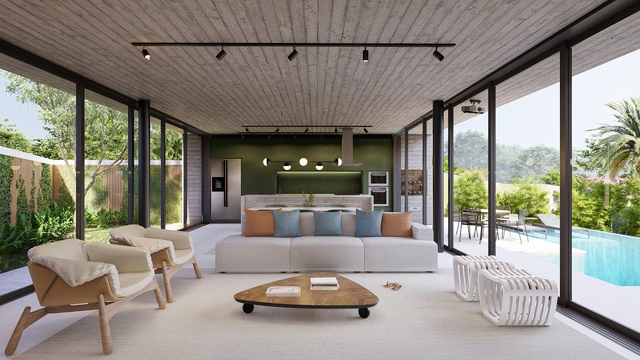 Casa com Piscina - Moderna e Acolhedora (3 dormitórios)