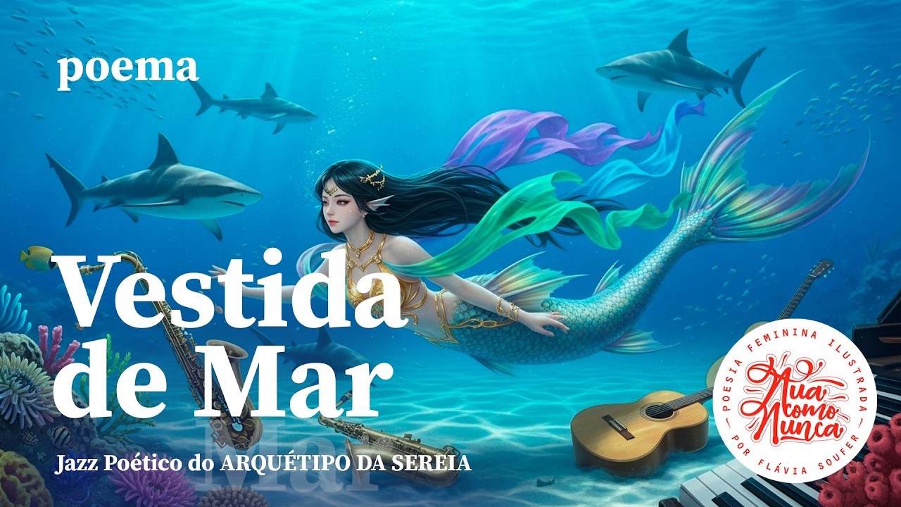 Poema 'VESTIDA DE MAR' de Flávia Soufer em Jazz Poético - ARQUÉTIPO DA SEREIA
