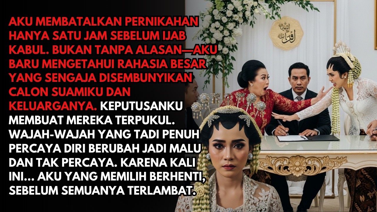 Aku membatalkan pernikahan satu jam sebelum ijab kabul Bukan tanpa alasan aku mengetahui rahasia...