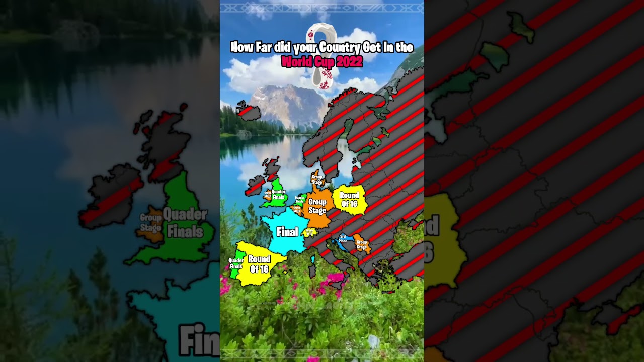 How Far Did Your Country Get in The World Cup 2022 #europe #mapping