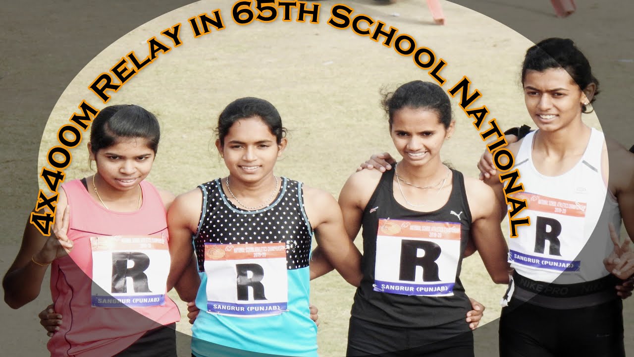 Priya H Mohan U-19 Girls 4x400m Relay Final in 65th School National Athletics Championship Dec2019