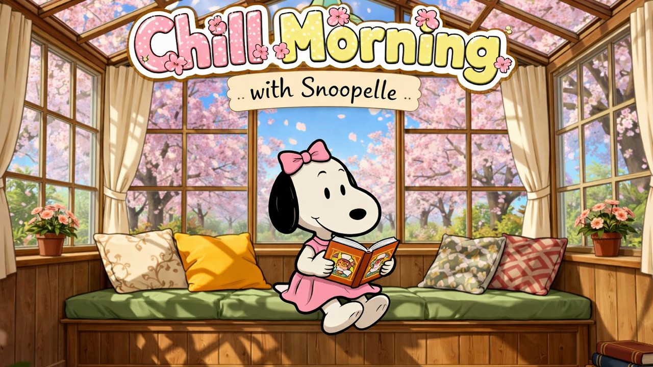 Chill Morning with Snoopy Sister 🌸Cafe Piano for Study and Relax