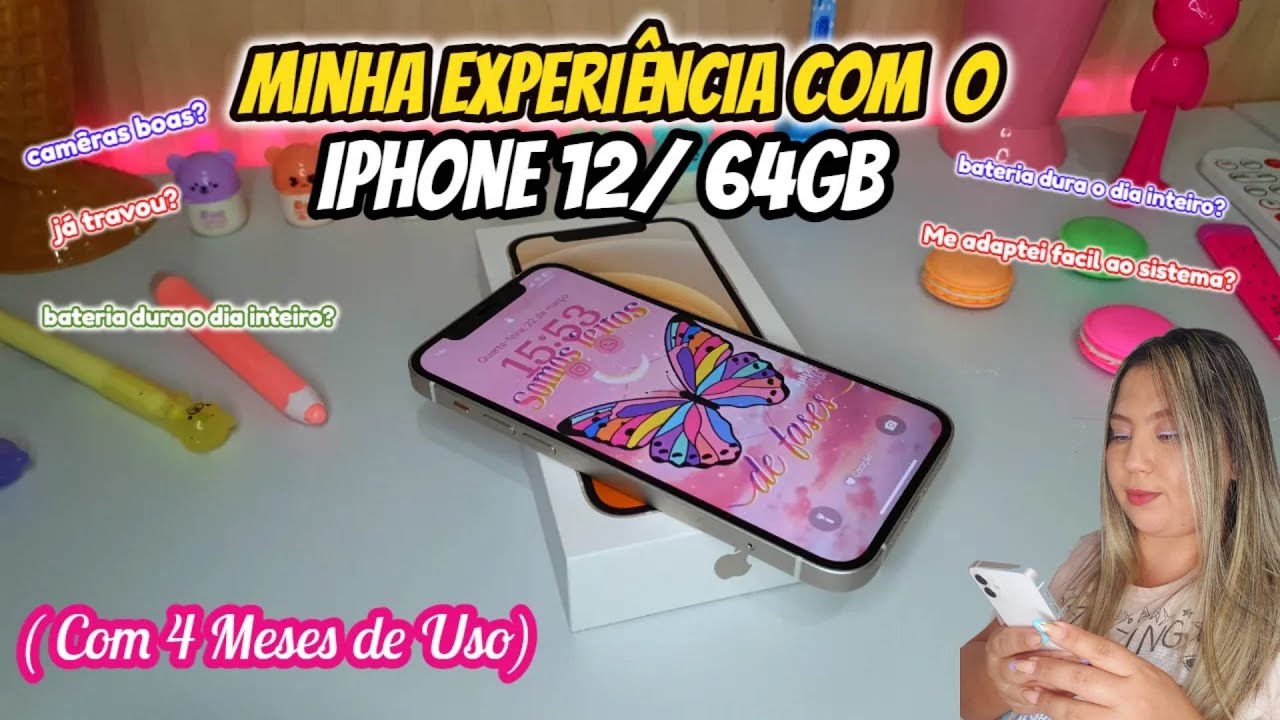 MINHA EXPERIÊNCIA  COM O IPHONE 12 DEPOIS DE 3 MESES DE USO! * Batéria, adaptação, camêras e Mais 🖤
