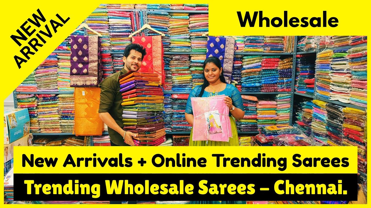 💥 Wholesale Saree Shop In Chennai 💥 Trending Wholesale Sarees Vannarapettai | Tamil Budget Vlogs