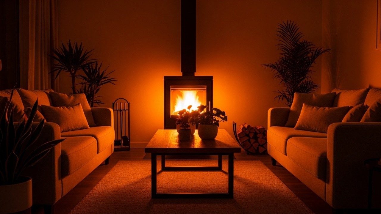 Ultimate Cozy Night Ambience 🌙 Warm Living Room & Gentle Rain (4K)