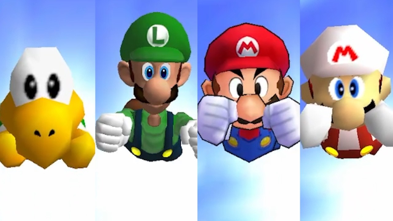 All Characters falling Animations in the first Super Mario 64 Course