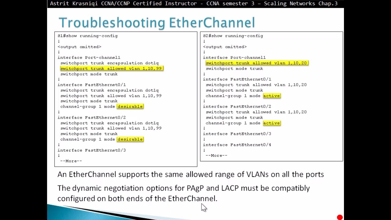 3.0 Link Aggregation - CCNA 3 - Chapter 3 (EtherChannel, PAgP, LACP)