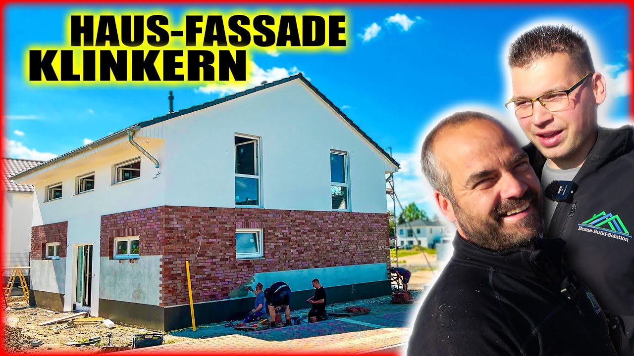 HAUS FASSADE KLINKER - Wilder Verband Klinkerriemchen verlegen! | Home Build Solution