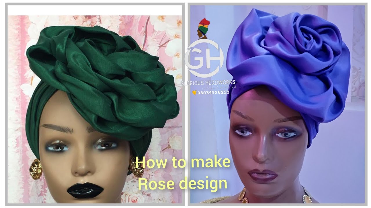 How to make Rose design #tutoram #rose #diy #turban #fypyoutube #viralvideo #fypyoutube