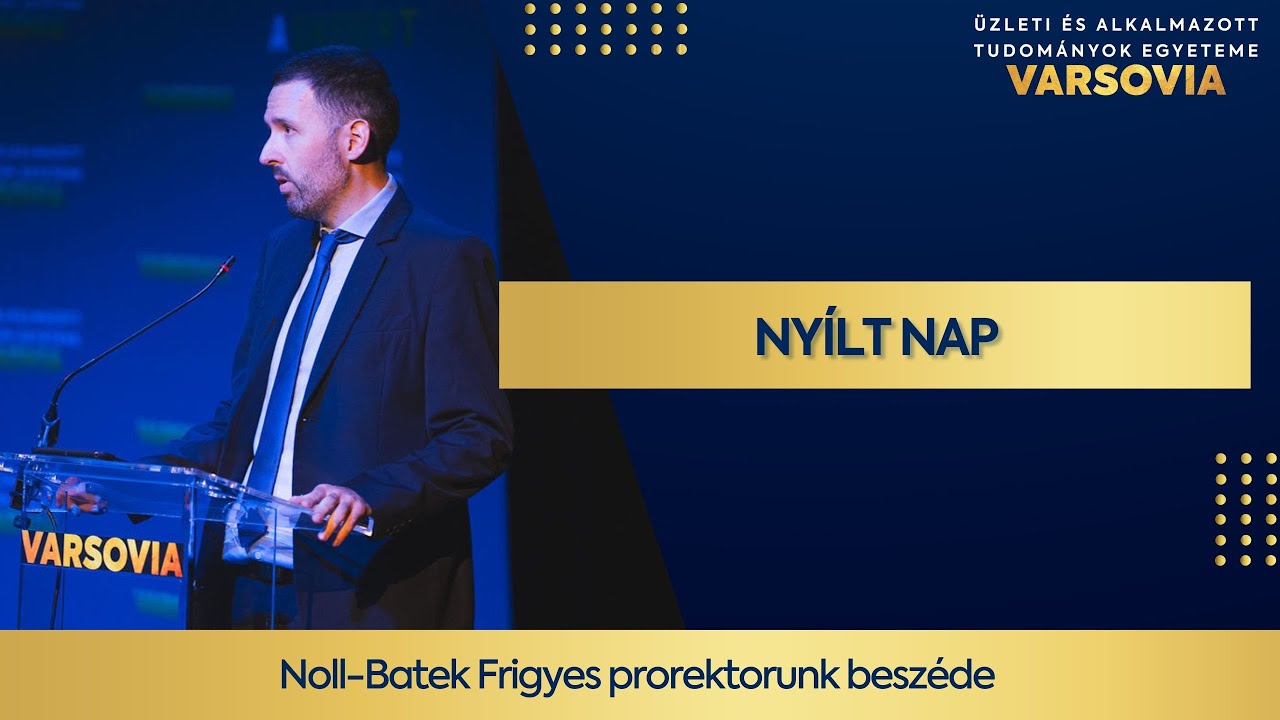 Noll-Batek Frigyes, a Varsovia Egyetem prorektora - Nyitóbeszéd