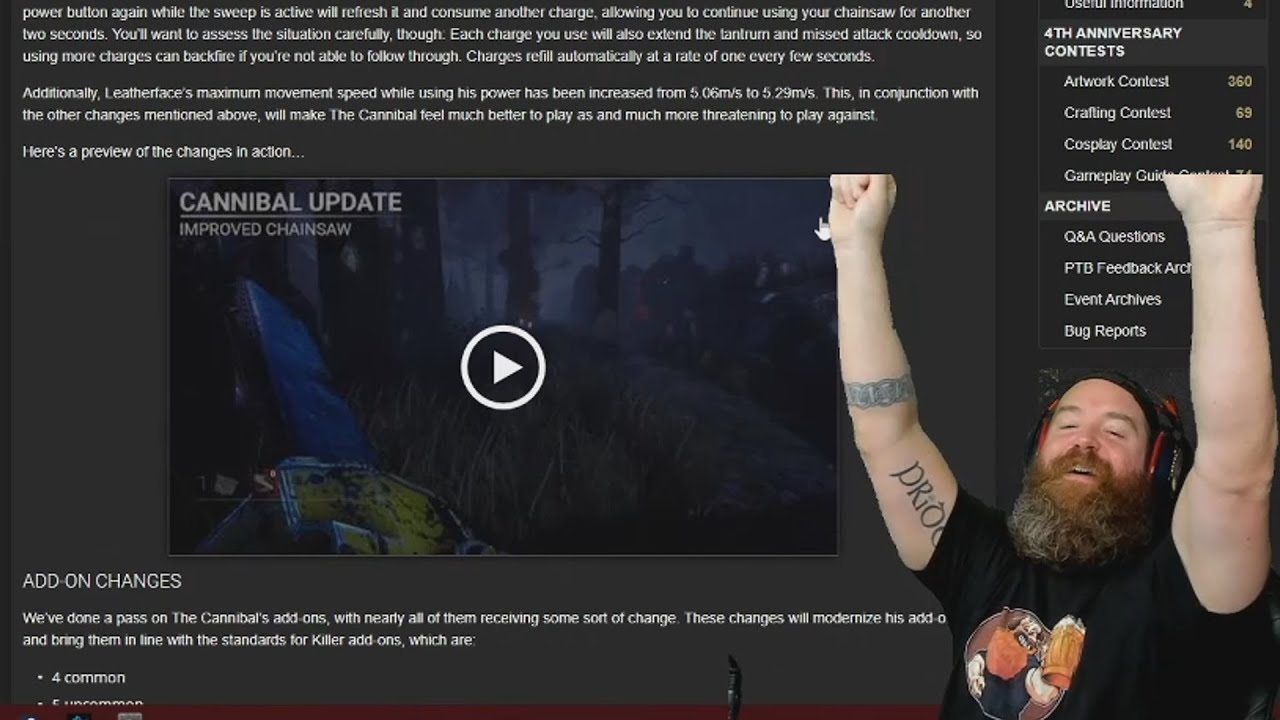 ANGRYPUG Reacts To TUMTUMS Buff On Stream - Dead By Daylight