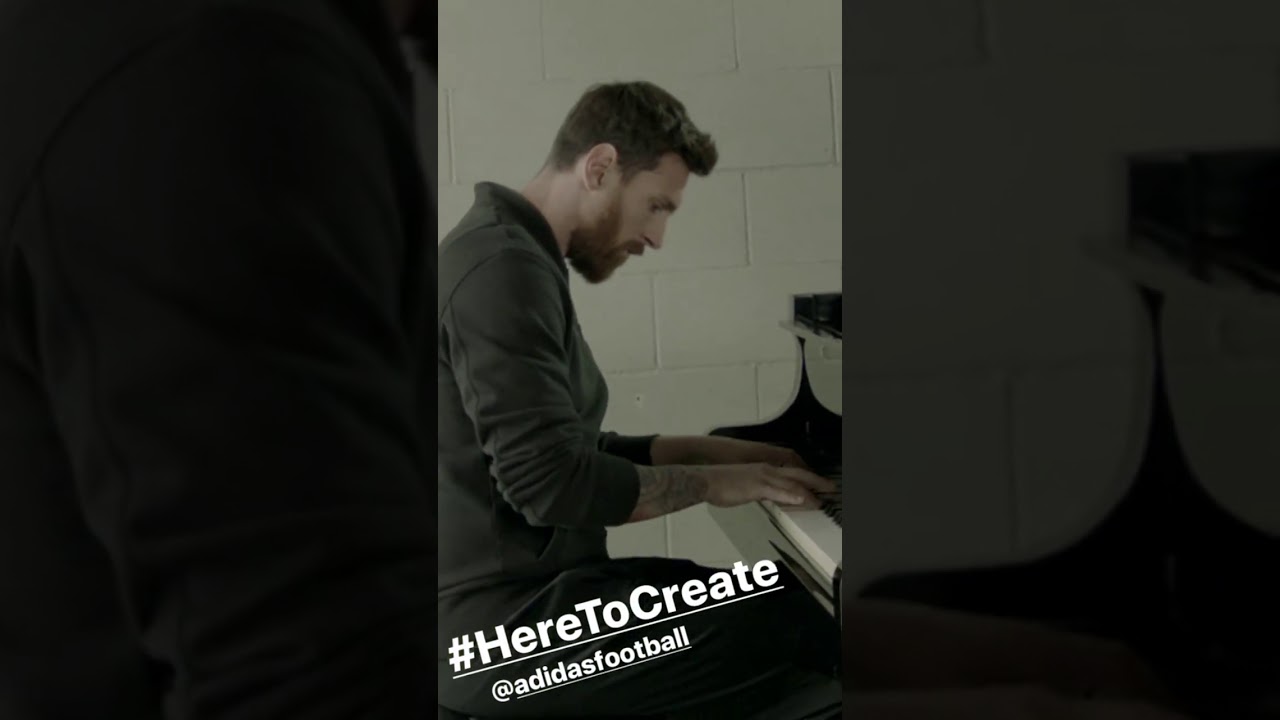 Messi playing piano - UCL Anthem