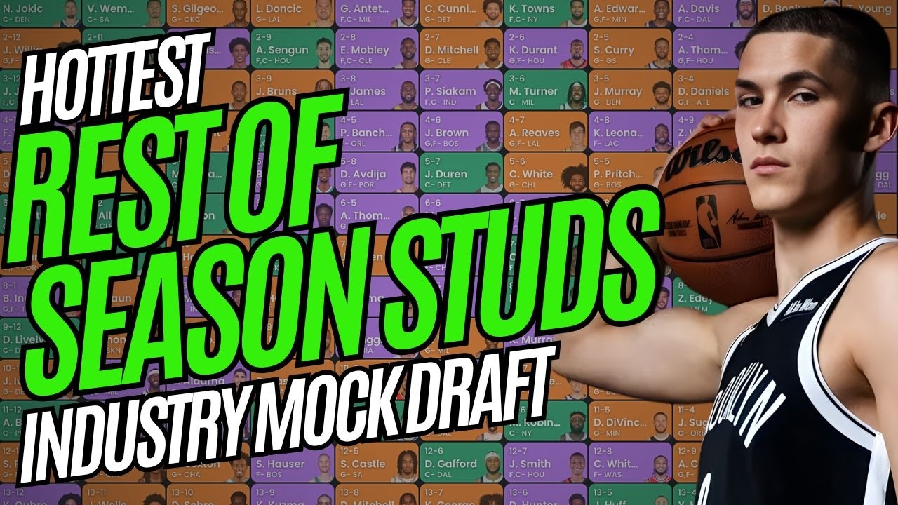 NBA Fantasy Basketball MID SEASON MOCK DRAFT | Best Rest of Season Adds & Drops!