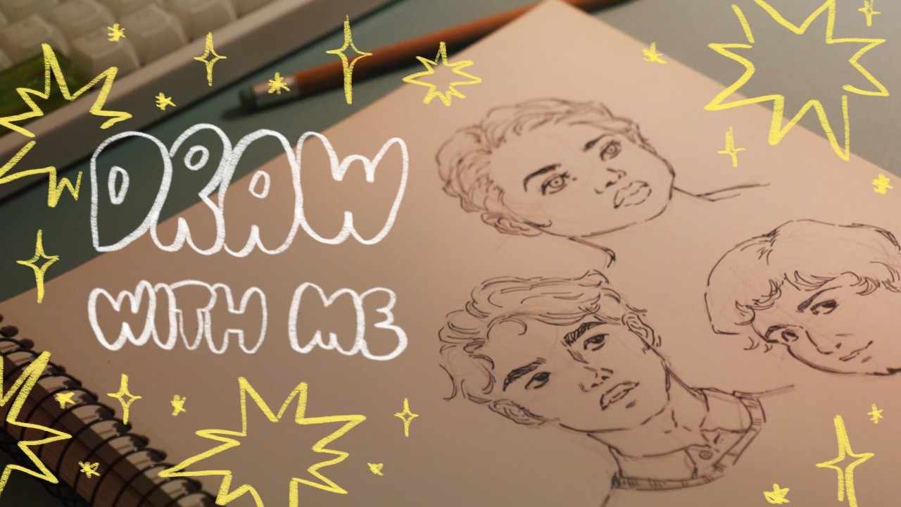 Draw with me ✦ portrait sketches, chill vibes and lofi music