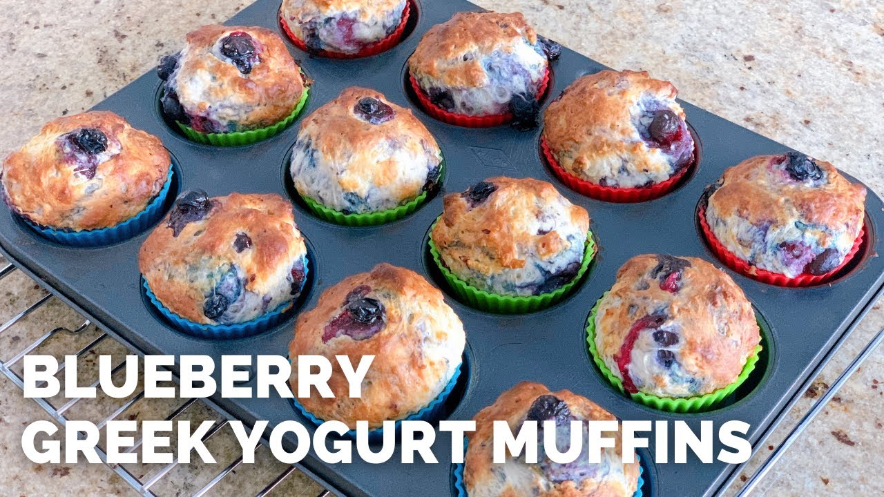 How to make Blueberry Greek Yogurt Muffins