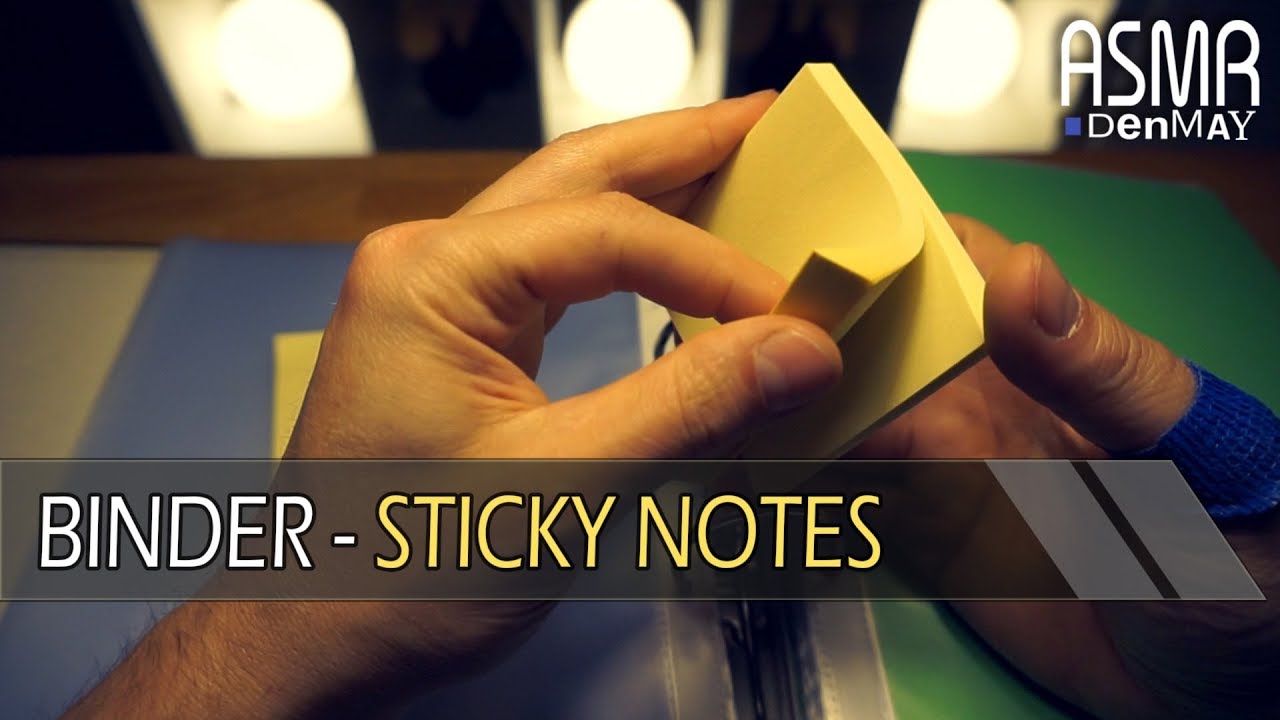 ASMR Sticky Notes BINDER, sticking & leafing (NO TALKING)