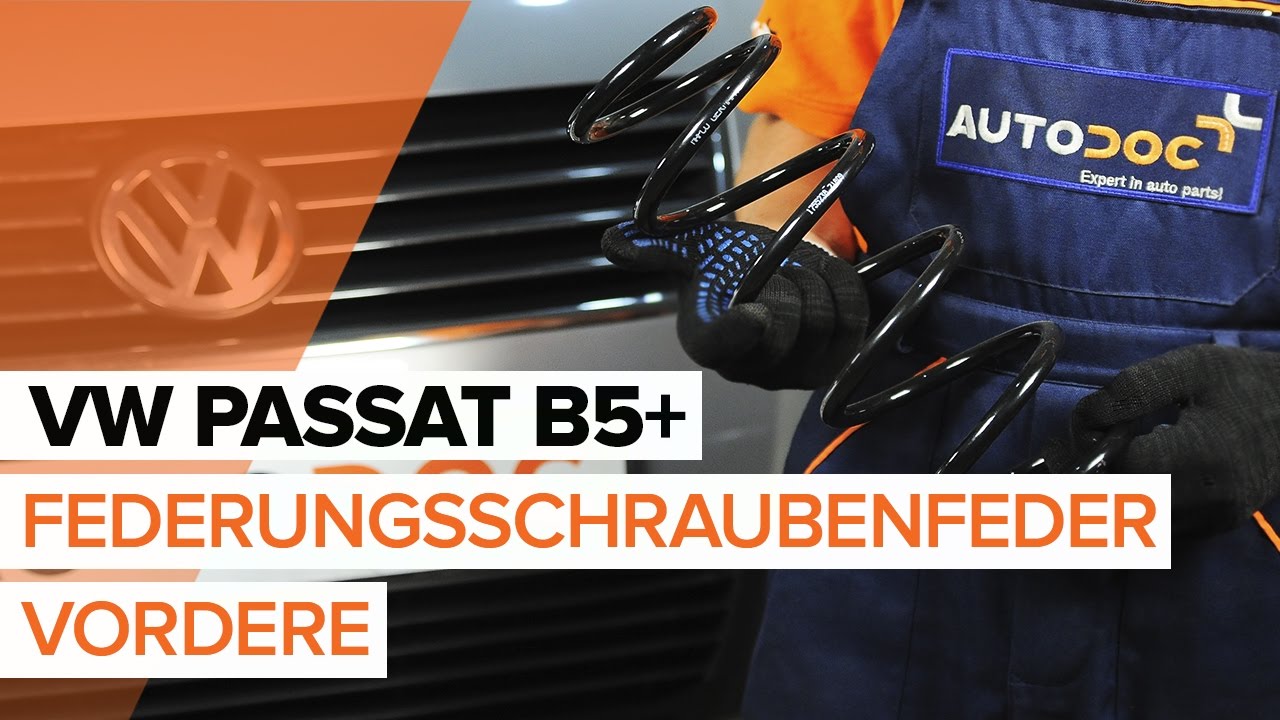 Wie VW PASSAT B5+ Fahrwerksfedern vorne wechseln TUTORIAL | AUTODOC