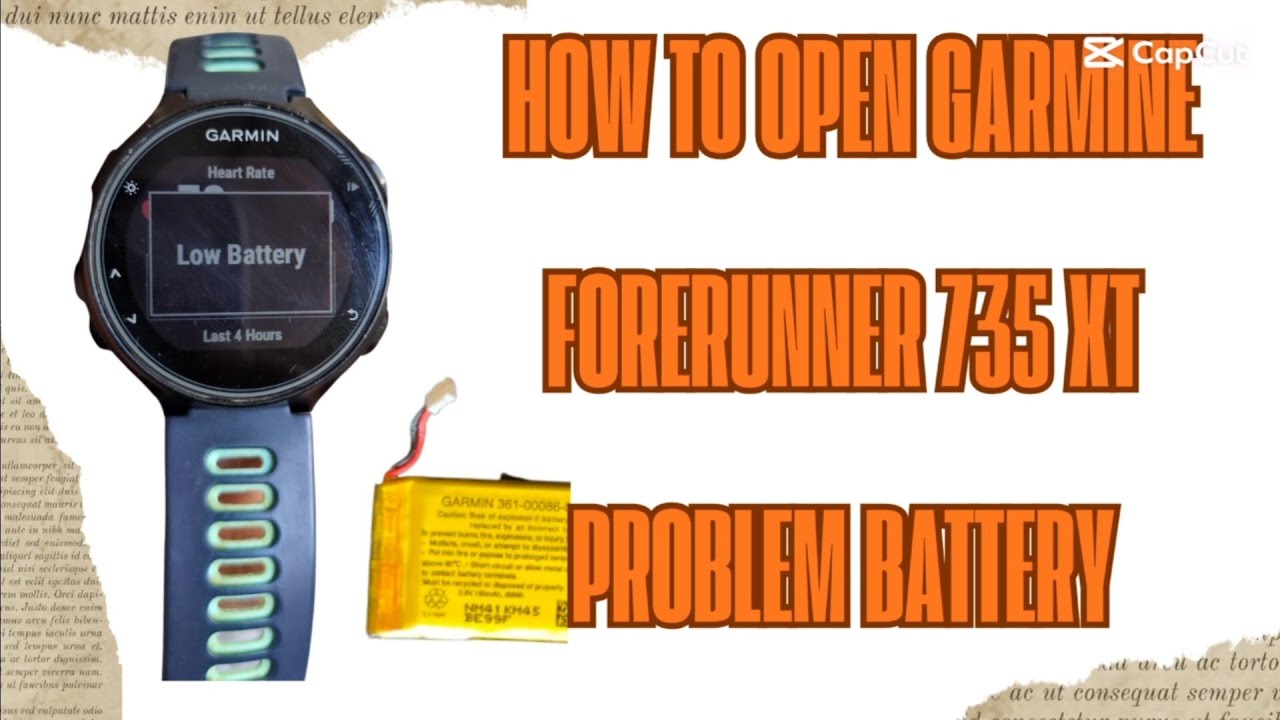 How to open garmine forerunner 735 XT