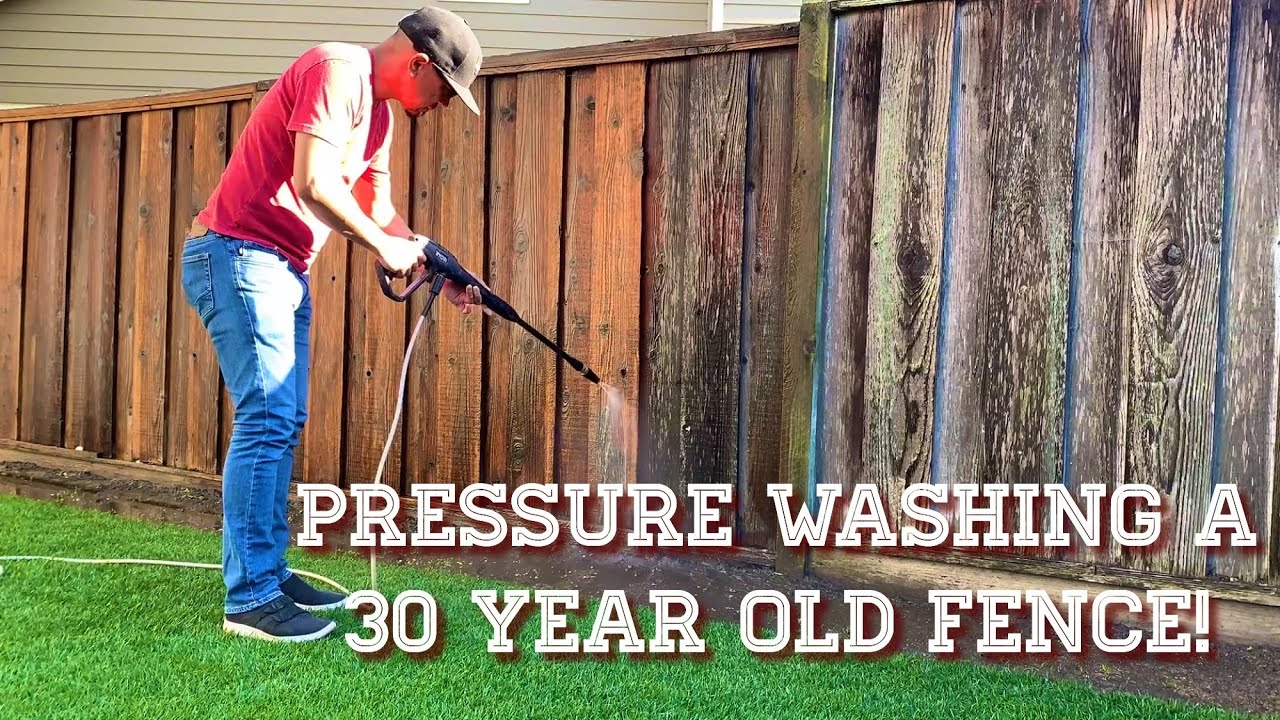Pressure Washing a Fence