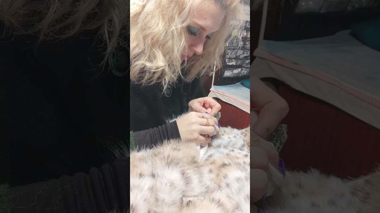 Замена подкладки в шубе.Ставим крючки на шубу и петли1 этапХарьков +380937236314