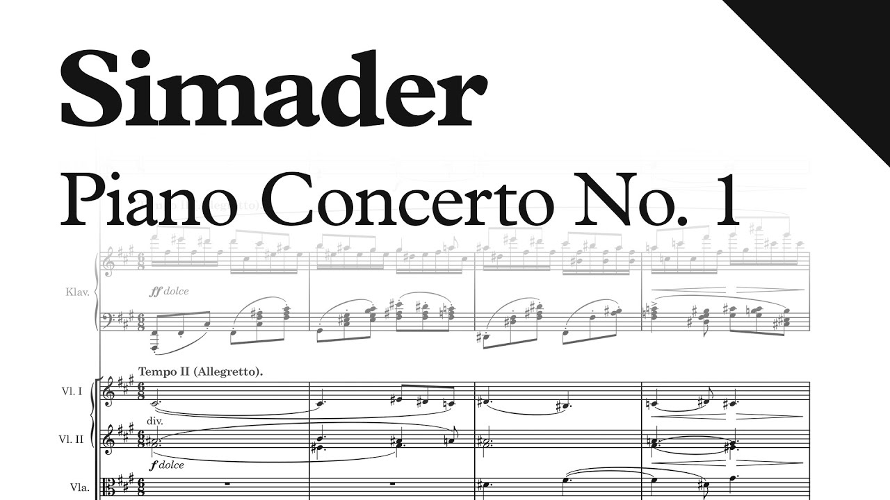 Simader - Piano Concerto No. 1, Op. 1 (Sheet Music)